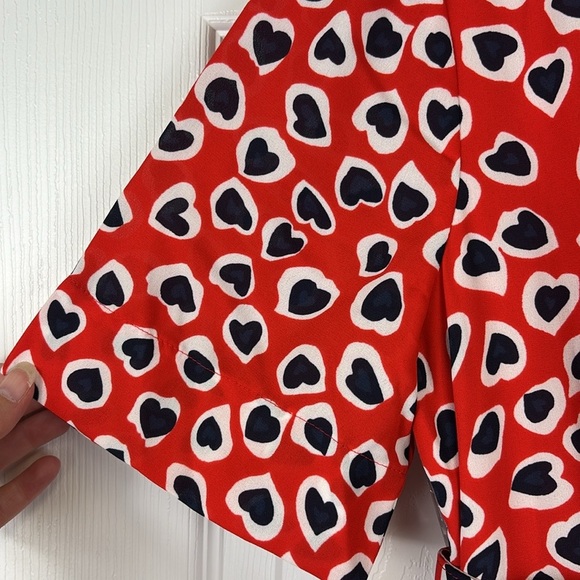 NWT J. Crew Rudbeckia red heart print midi dress sz 6 - Picture 9 of 12